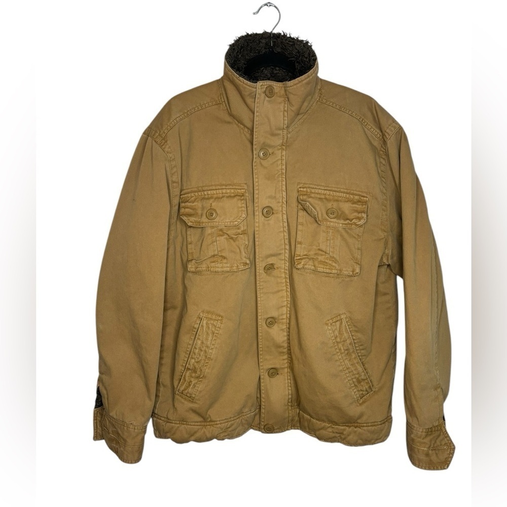Aeropostale Men’s Chore Barn Utility Coat Full Zip Sherpa Lined Size Large